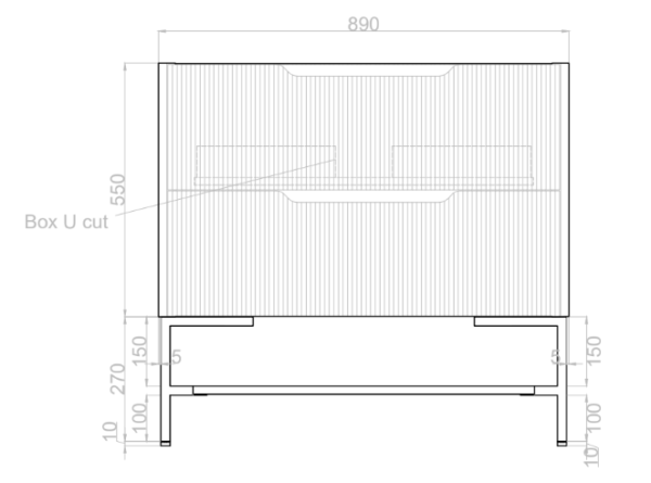 Pure Living Bali Freestanding Vanity with Carrara Top - Matt White