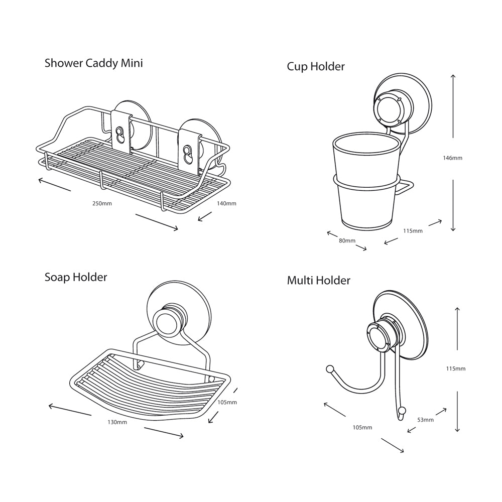 Spiderlock - Bathroom & Kitchen Organiser Set