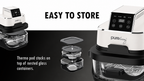 Pure Living Dual Glass Multi-Purpose Air Fryer - White