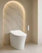 Pure Living Rimless Vortex Flush Toilet Suites with Smart Bidet Seat