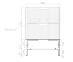Pure Living Bali Freestanding Vanity with Carrara Top - Brown Oak