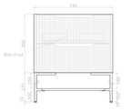 Pure Living Bali Freestanding Vanity with Carrara Top - Brown Oak