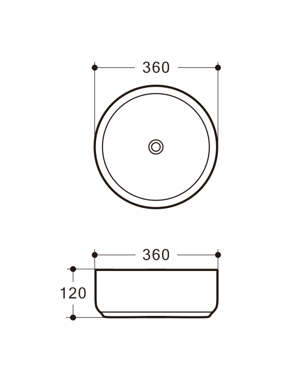 Pure Living Above Counter Round Basin