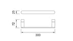Pure Living 300mm 304 Stainless Steel Hand Towel Rail