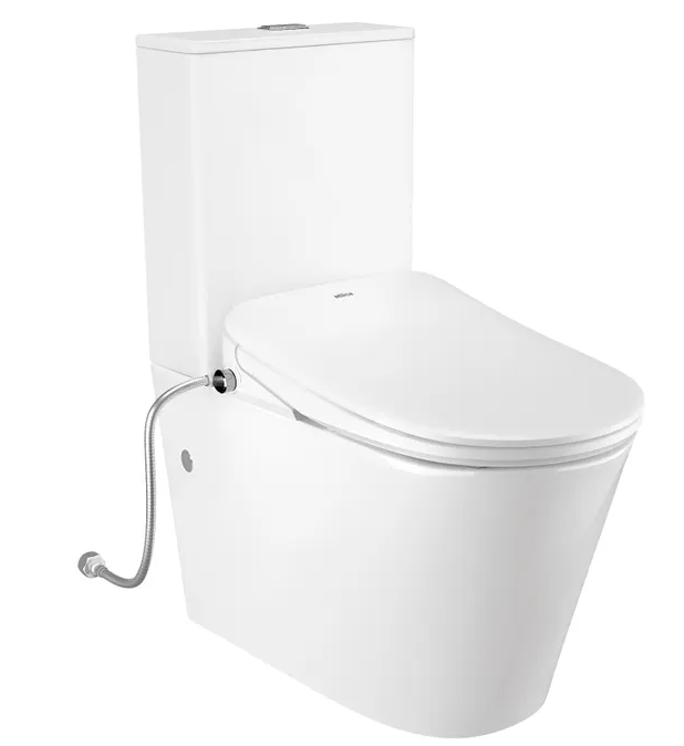 Pure Living Rimless Vortex Flush Toilet Suites with Smart Bidet Seat