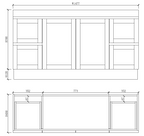 Pure Living Miami Freestanding Vanity with Ceramic Top