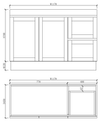 Pure Living Miami Freestanding Vanity with Ceramic Top