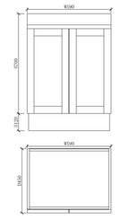 Pure Living Miami Freestanding Vanity with Ceramic Top
