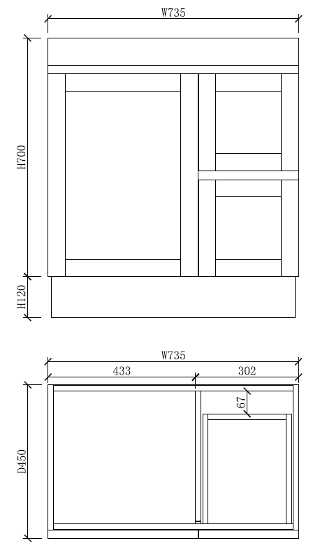 Pure Living Miami Freestanding Vanity with Ceramic Top