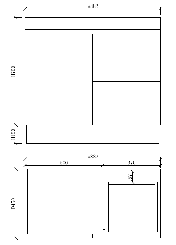 Pure Living Miami Freestanding Vanity with Ceramic Top