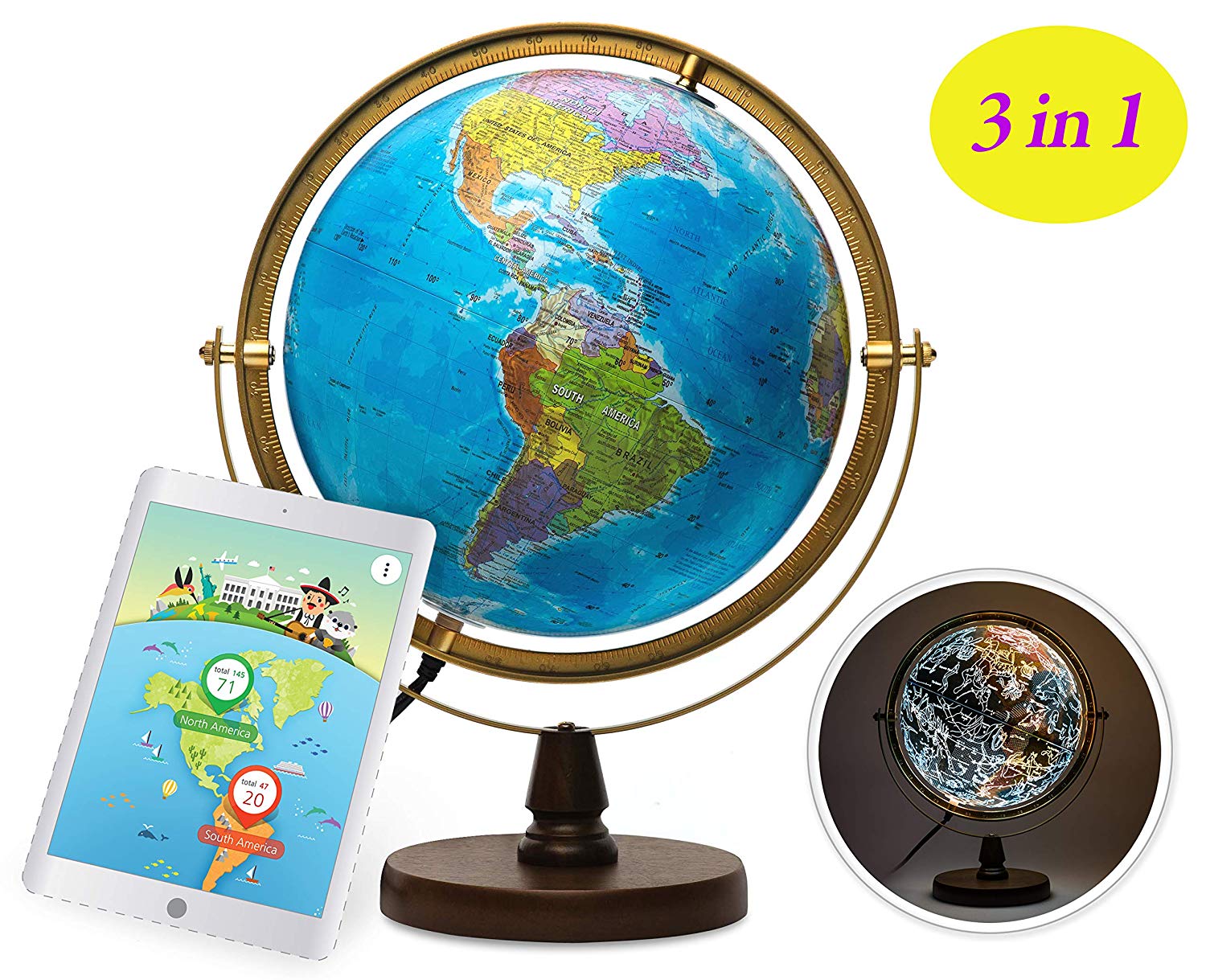 SJ Smart Globe - 720 degree rotating (USB cable version
