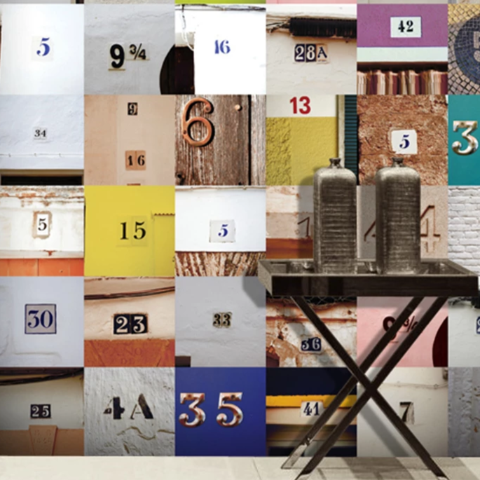 U2 Wallpaper - Door Numbers - 14 Sheets